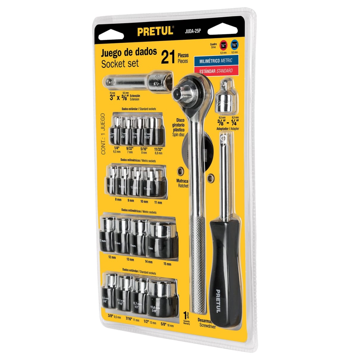 Juego de Ratchet y Dados 3/8