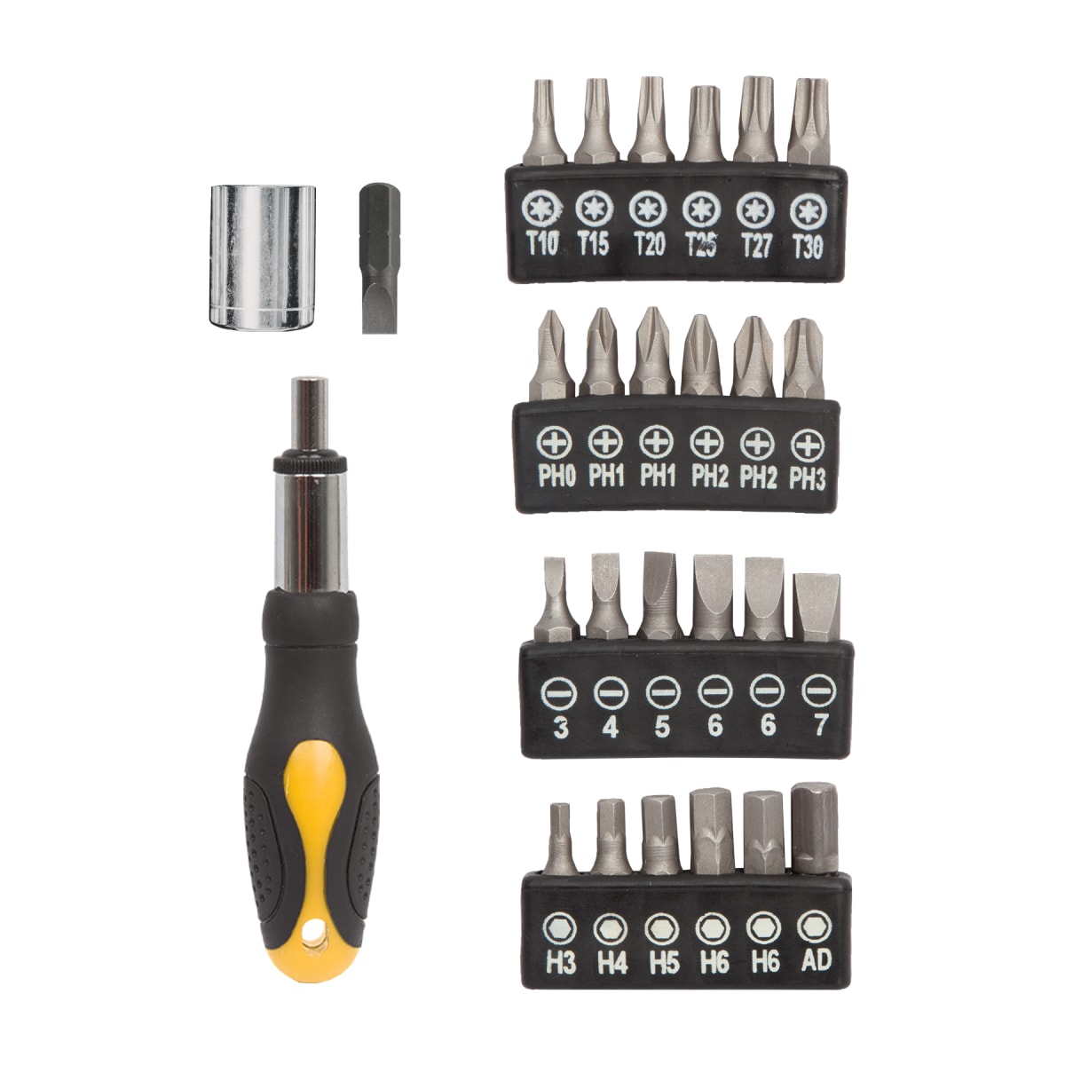 Juego de ratchet 39 piezas 1/4