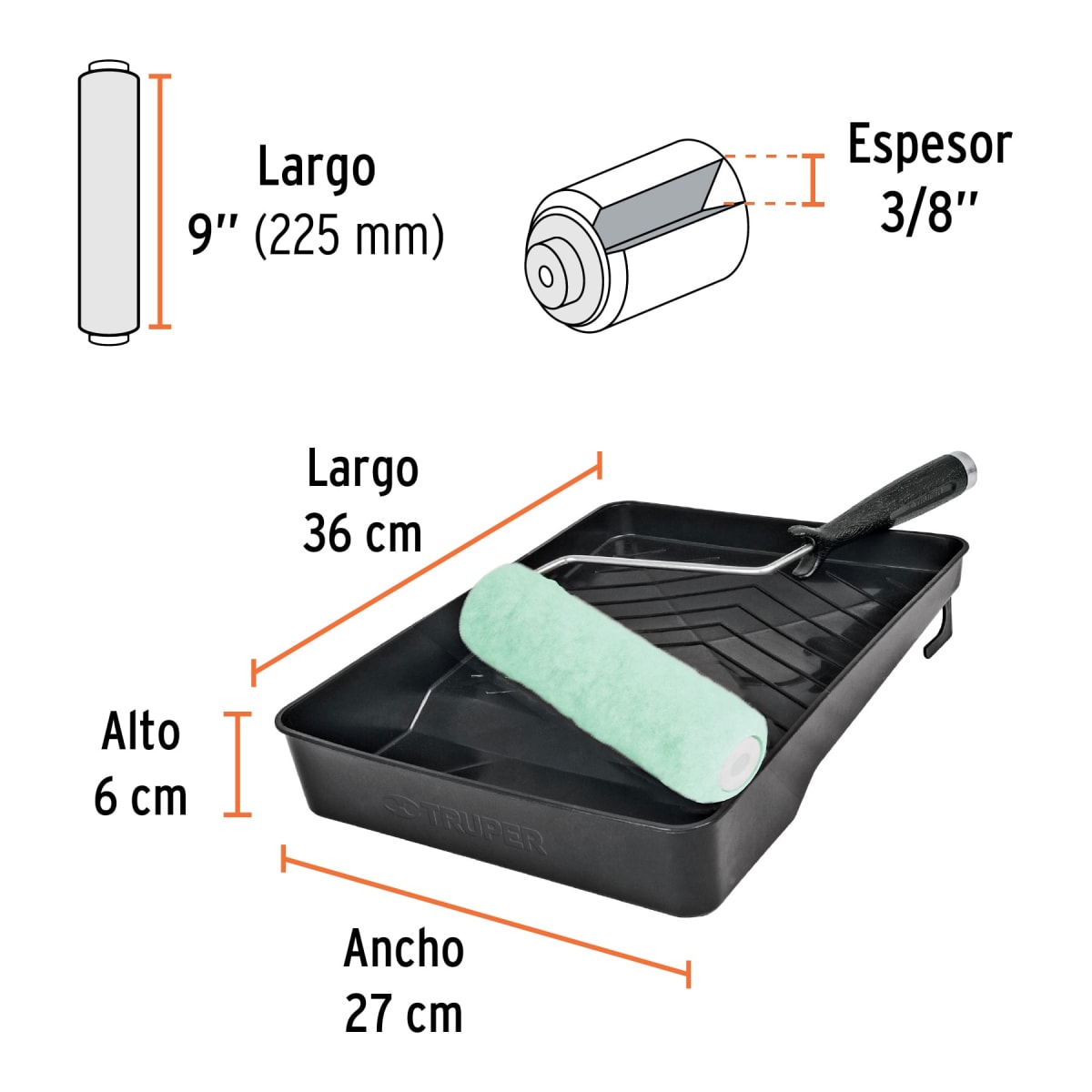 Kit de rodillo para pintar 9