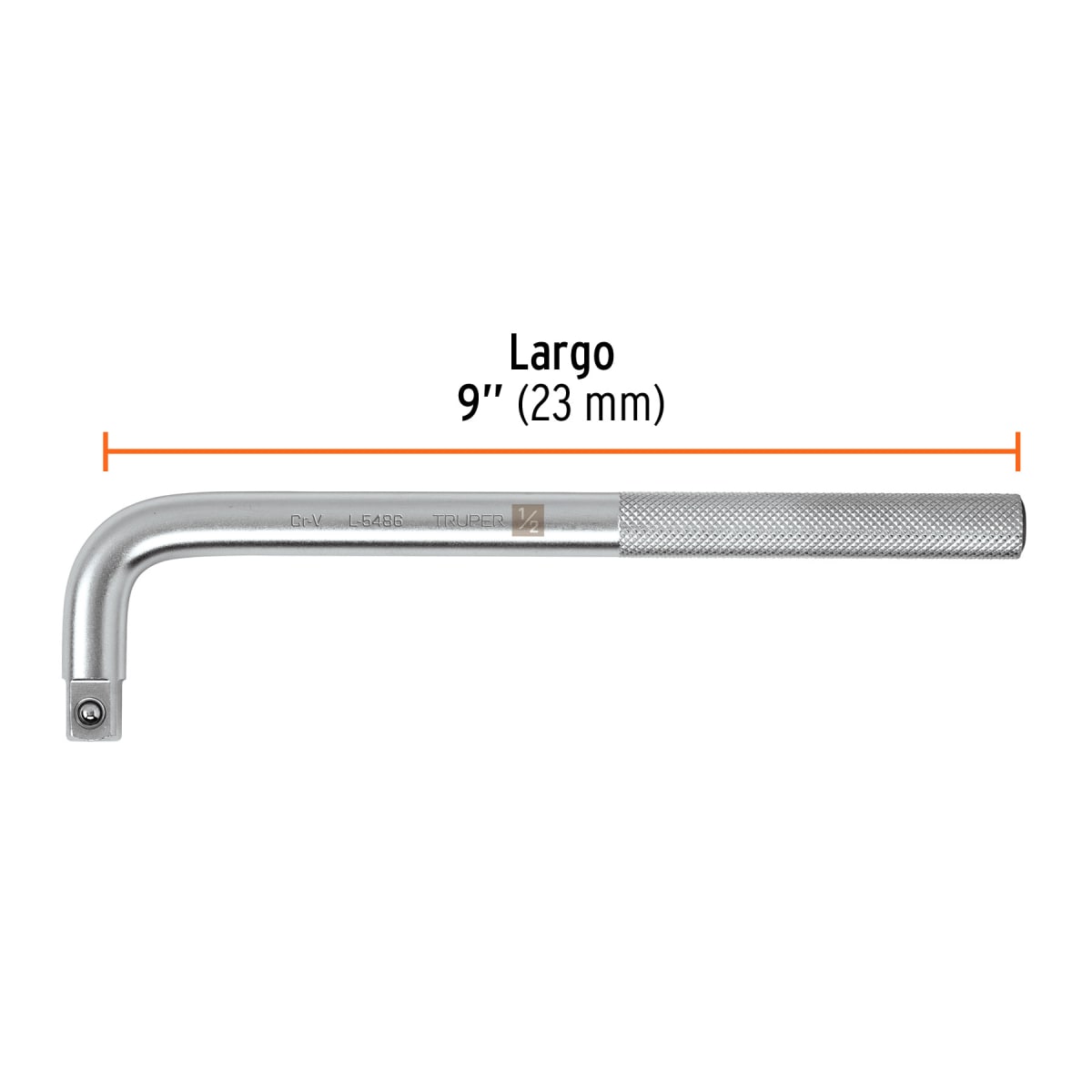 Palanca en L de 9'' encastre1/2 Truper3