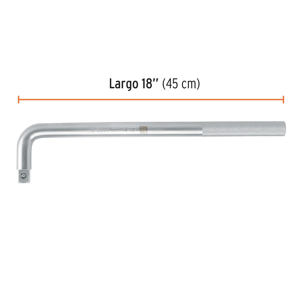 Palanca en ''l'' de 18'' encastre 3/4'' Truper3