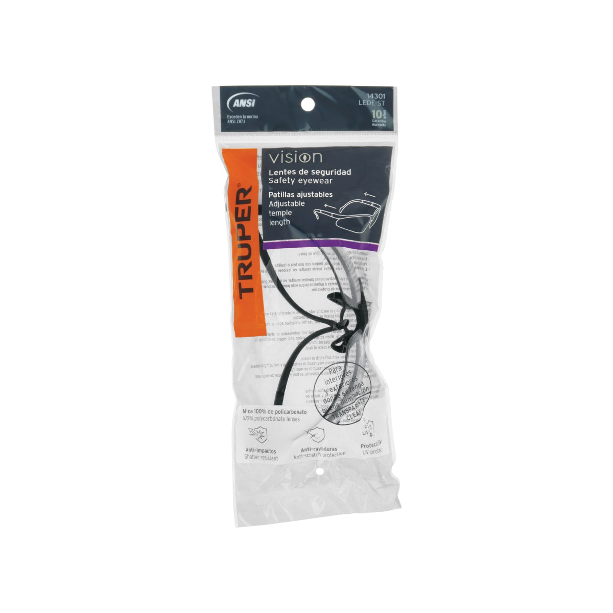 Lentes de seguridad transparentes, truper vision3