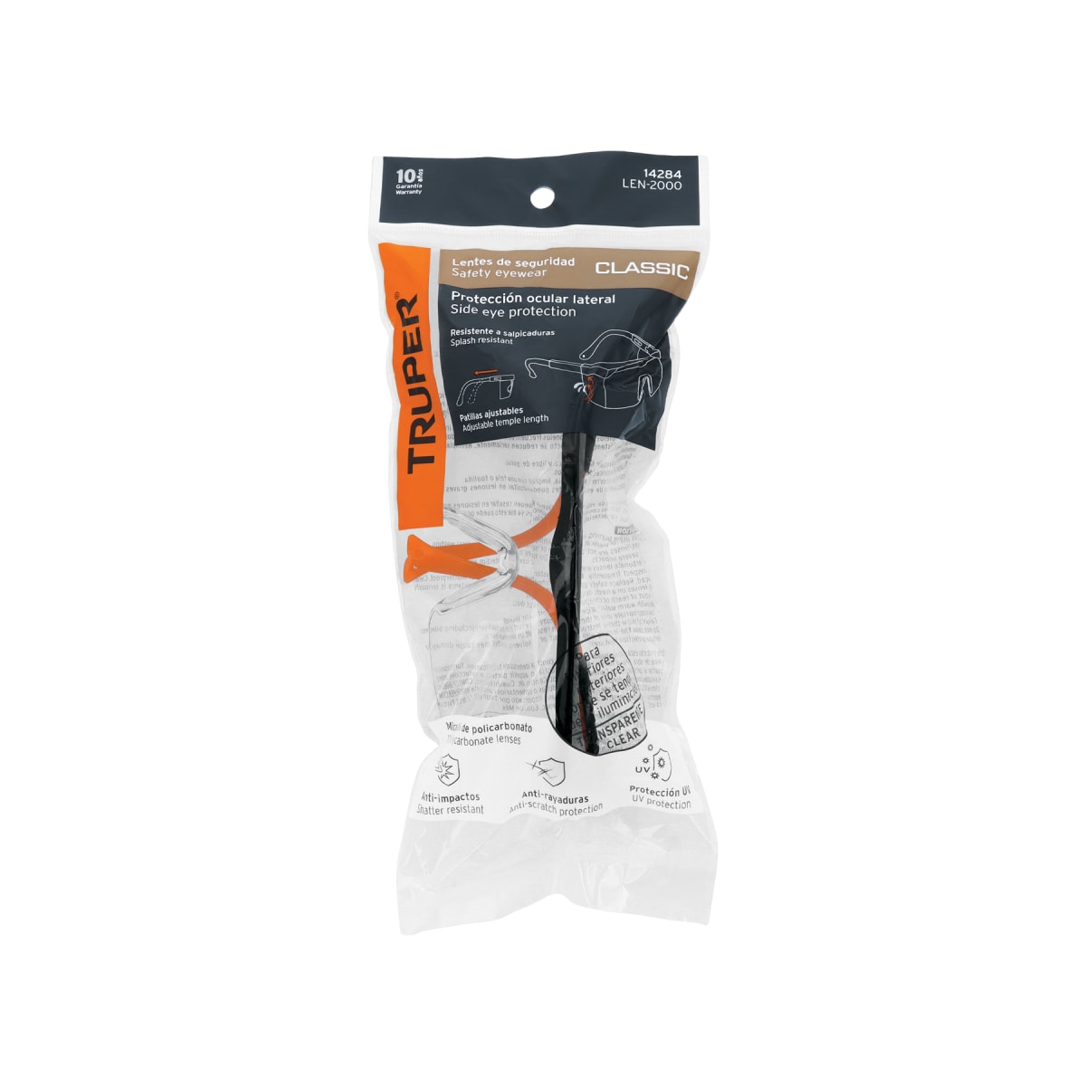 Lentes de seguridad ajustables transparentes Truper classic3