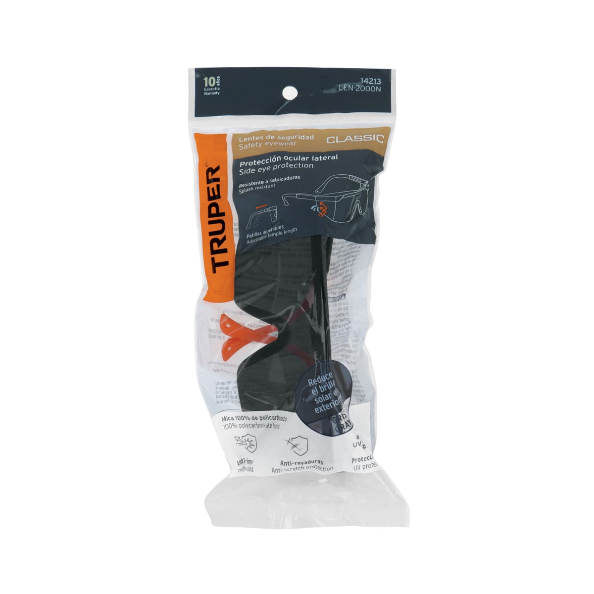 Lentes de seguridad ajustables grises Truper classic3