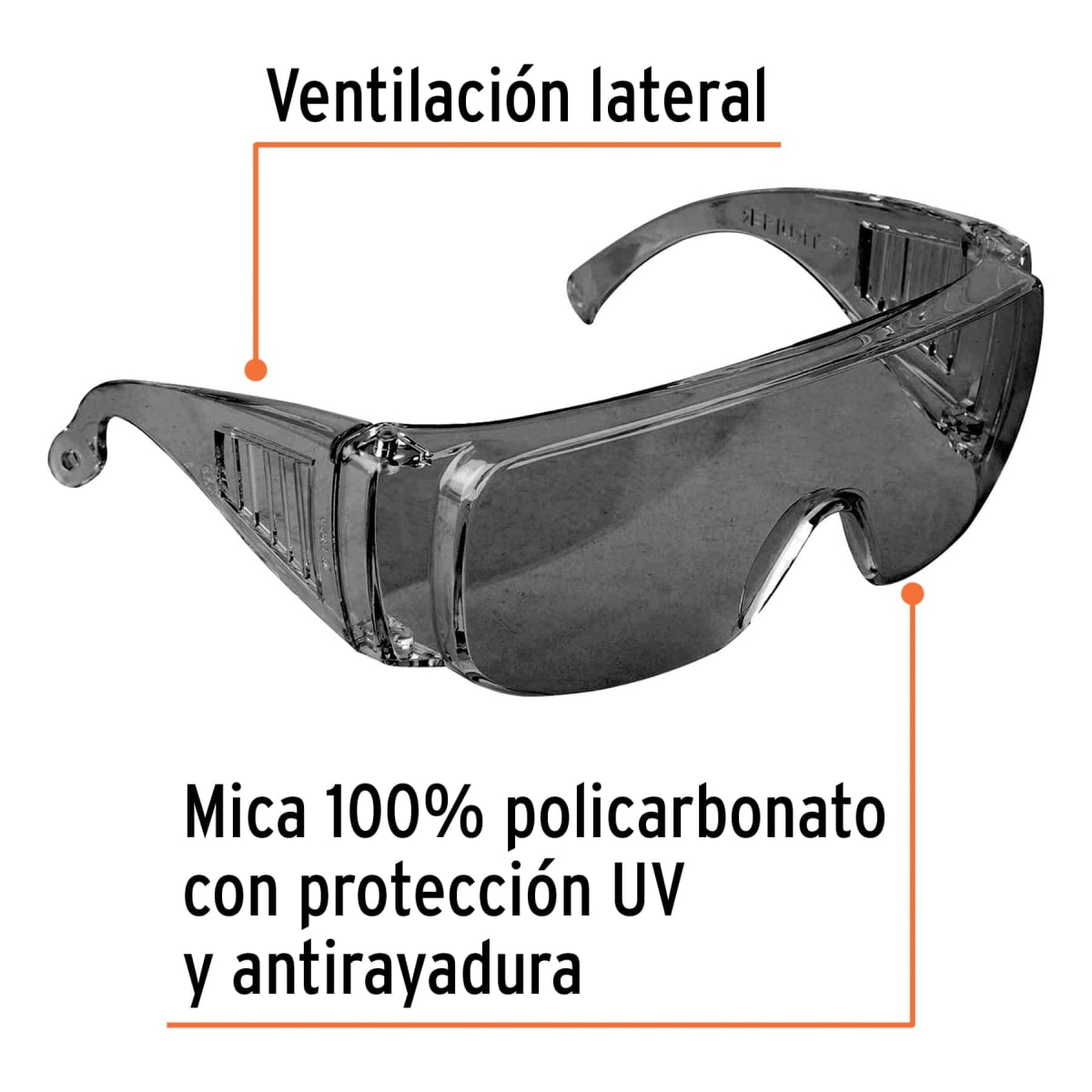 Lentes de seguridad grises, Truper Safe2