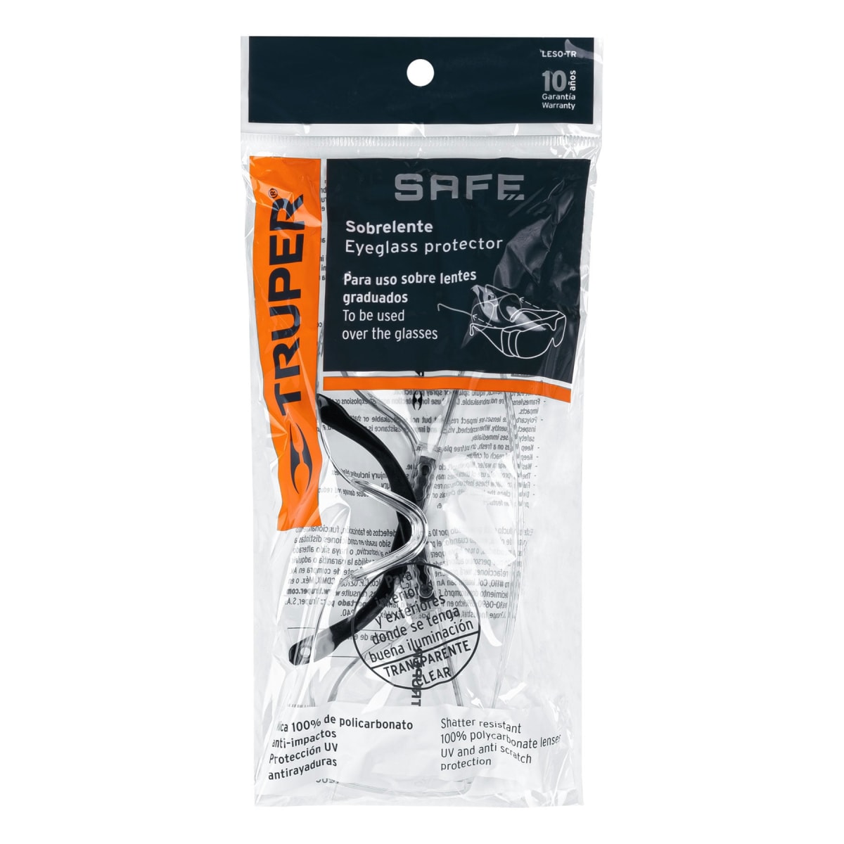 Sobrelentes de seguridad transparentes, Truper Safe3