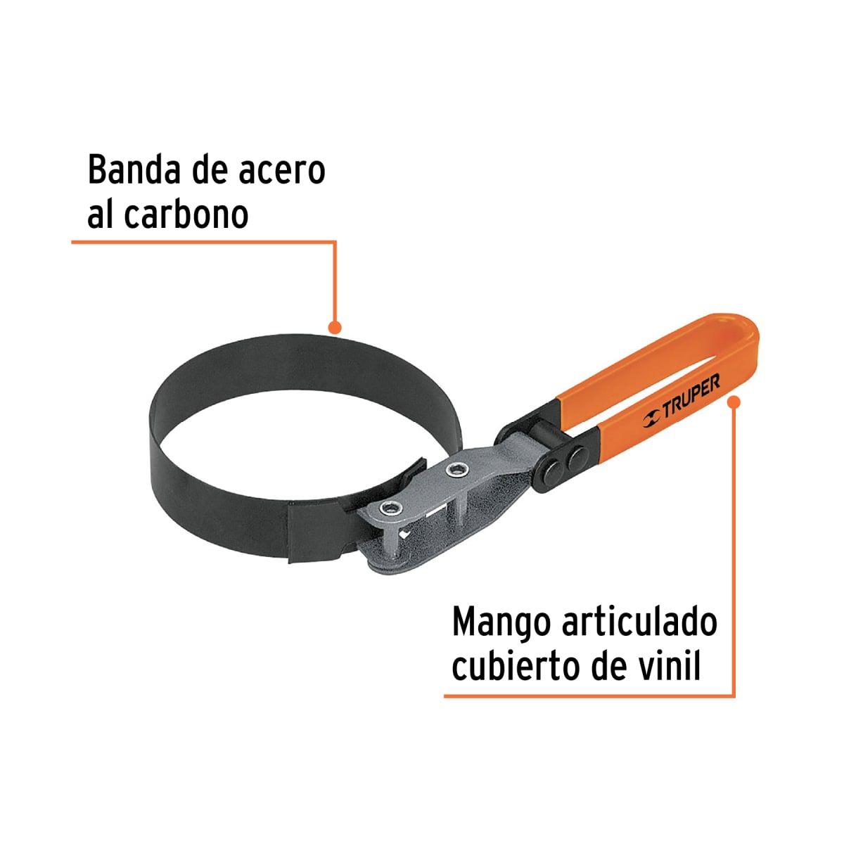 Suncho de 3-1/4''-3-3/4'' para filtro de aceite Truper2