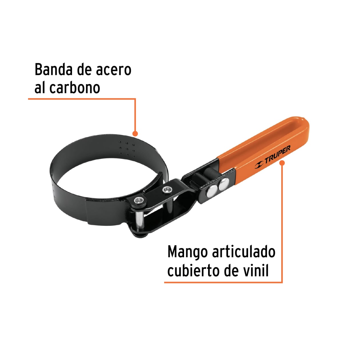 Suncho de 2-1/2''-3-3/4'' para filtro de aceite Truper2