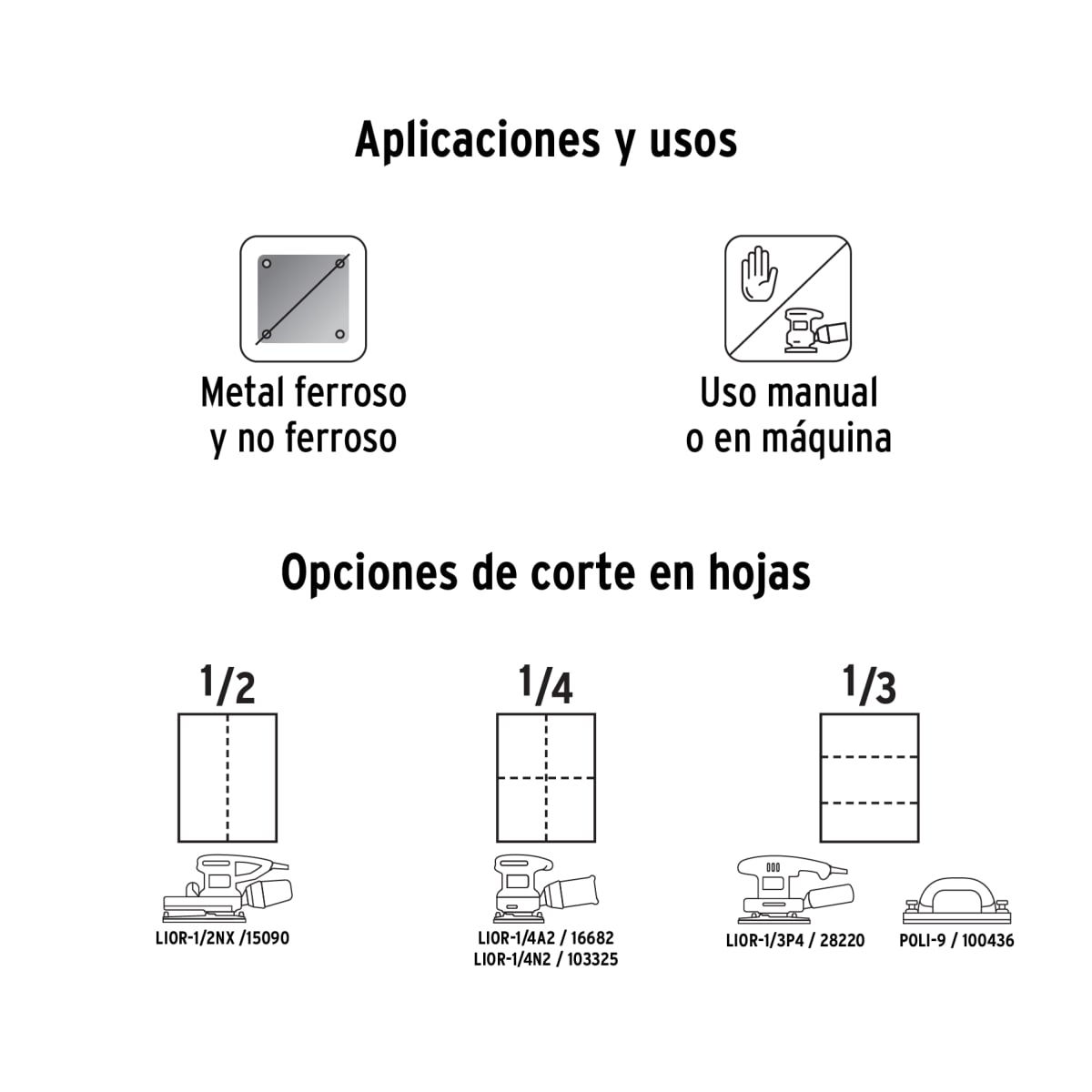 Lija de esmeril negra grano 50 de óxido de aluminio, por unidad, Truper3
