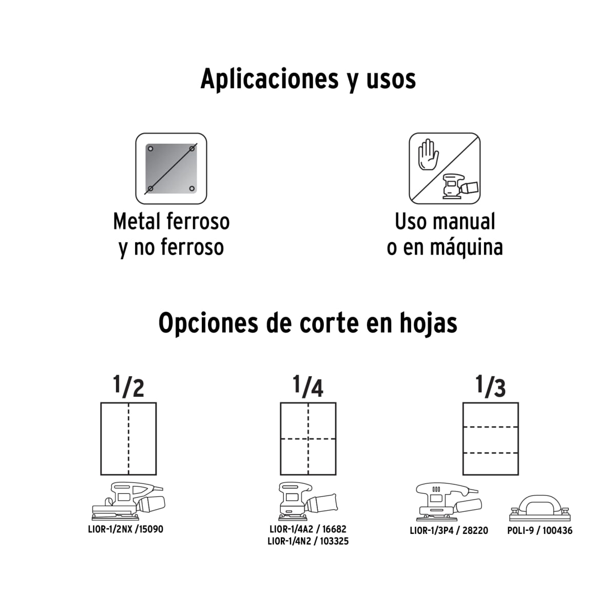 Lija de esmeril negra grano 80 de óxido de aluminio, por unidad, Truper3