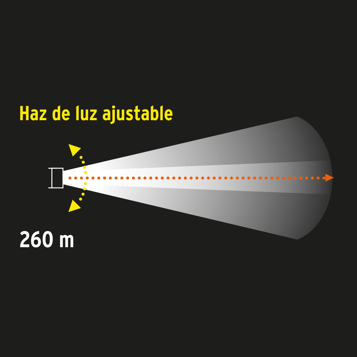 Linterna de aluminio led cree 500 lm con 2 pilas D Truper2