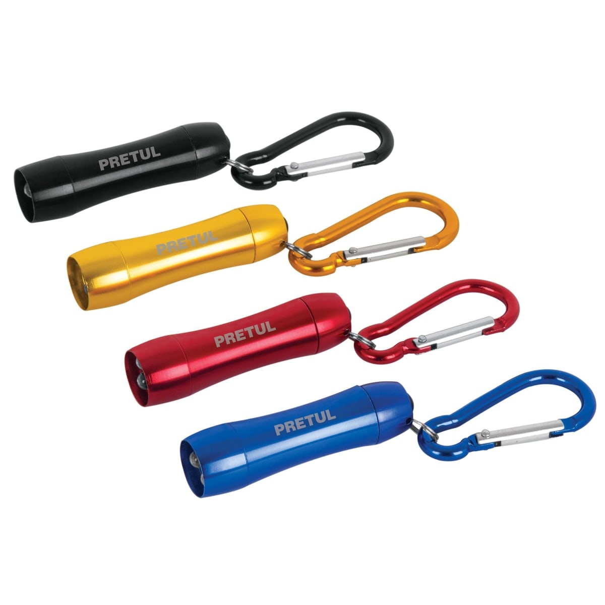 Caja de llaveros tipo linterna con LED, incluye pila LR44 60 Pzas Pretul1