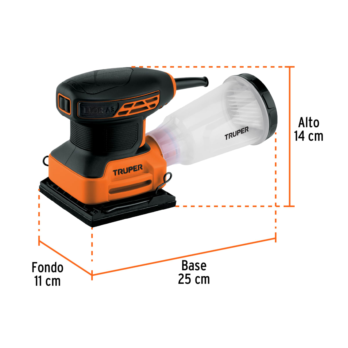 Lijadora orbital 220w profesional Truper3