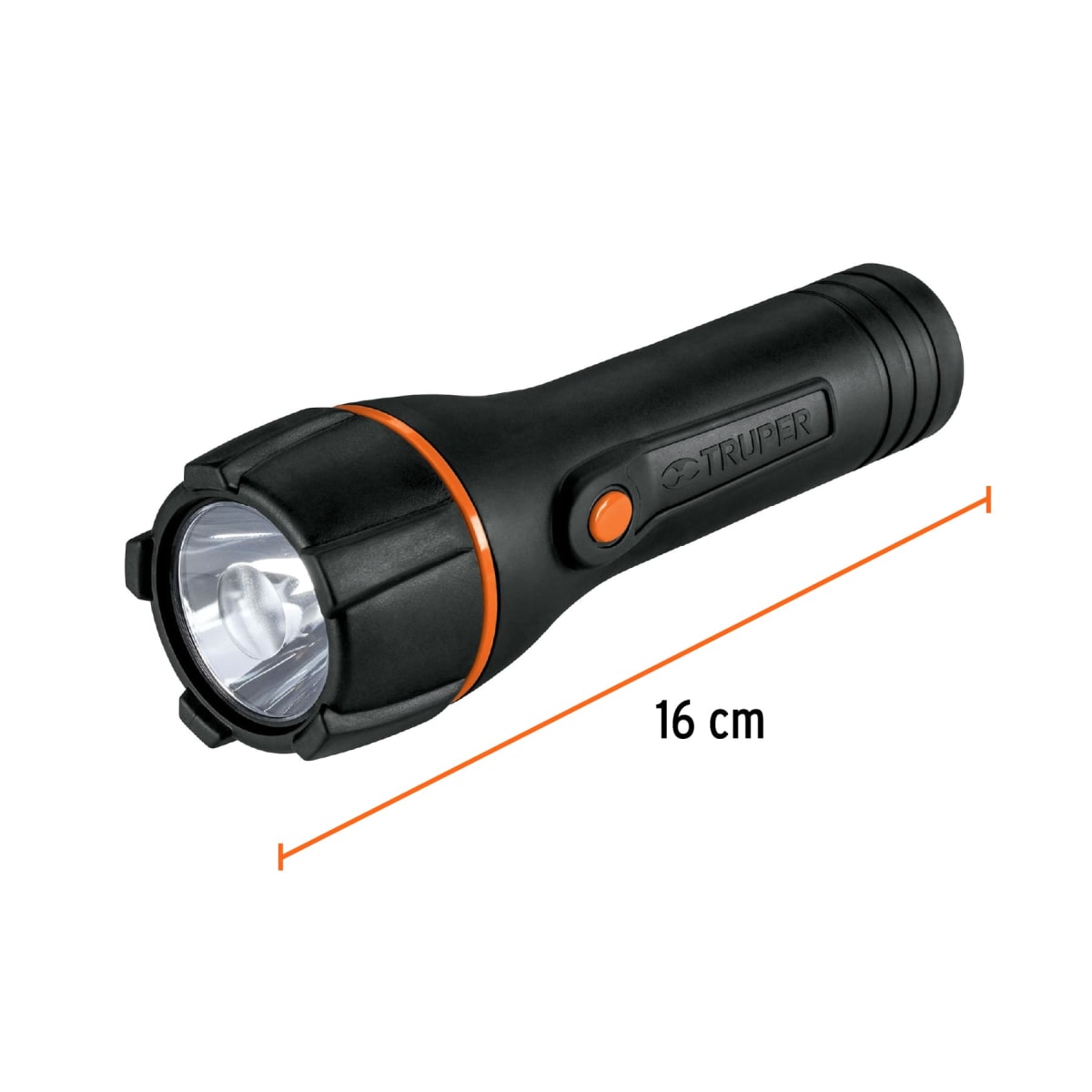 Linterna de plástico 1 led 80 lm con 2 pilas AA Truper2