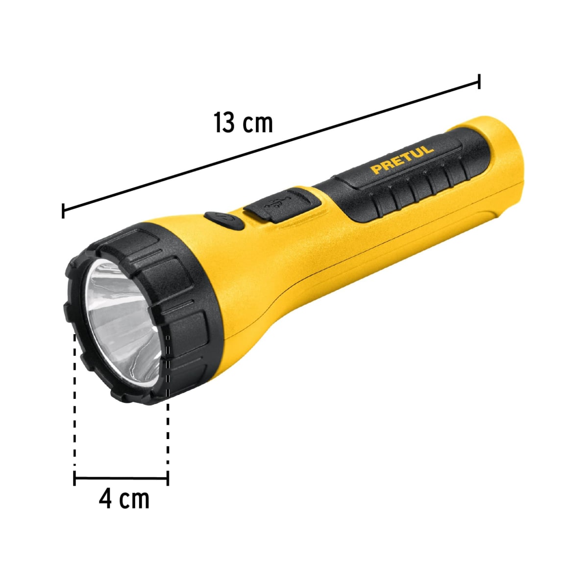 Linterna plástica recargable de led, 120 lúmenes Pretul3
