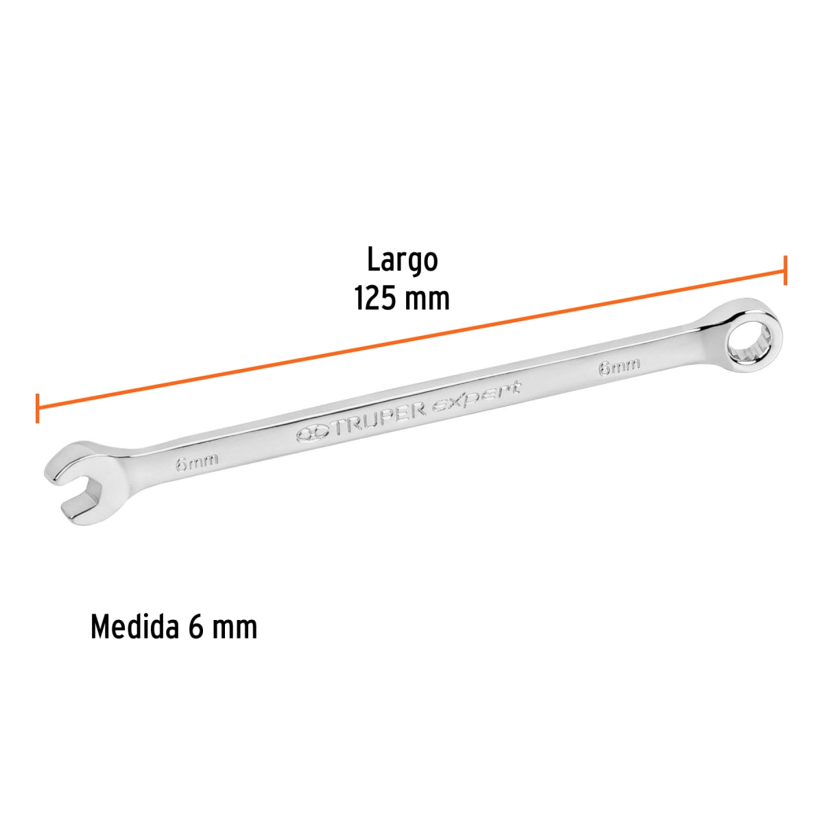 Llave mixta extralarga 6 mm x 125 mm de largo Expert Truper3