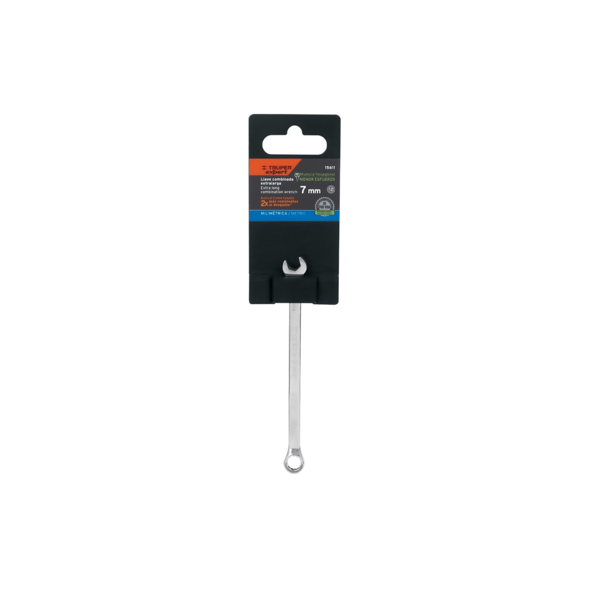 Llave mixta extralarga 7 mm x 135 mm de largo, Expert Truper4