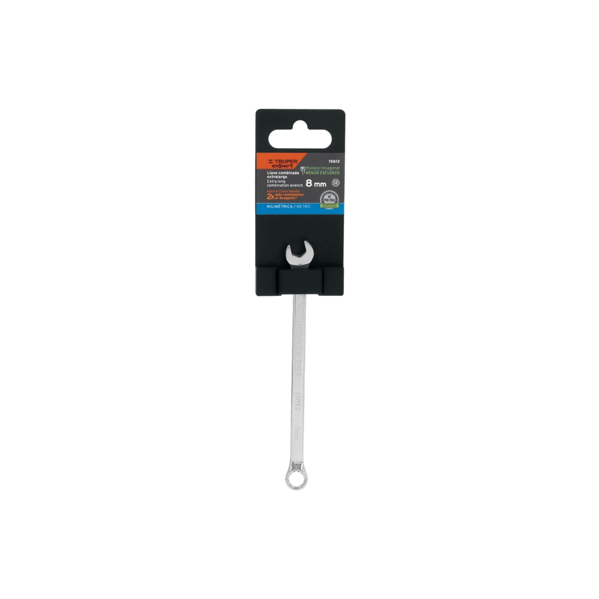 Llave mixta extralarga 8 mm x 145 mm de largo, Expert Truper4