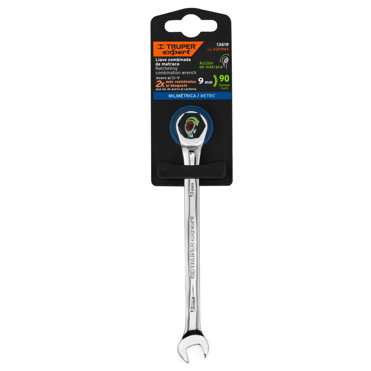 Llave Mixta con Ratchet 9 mm Truper2