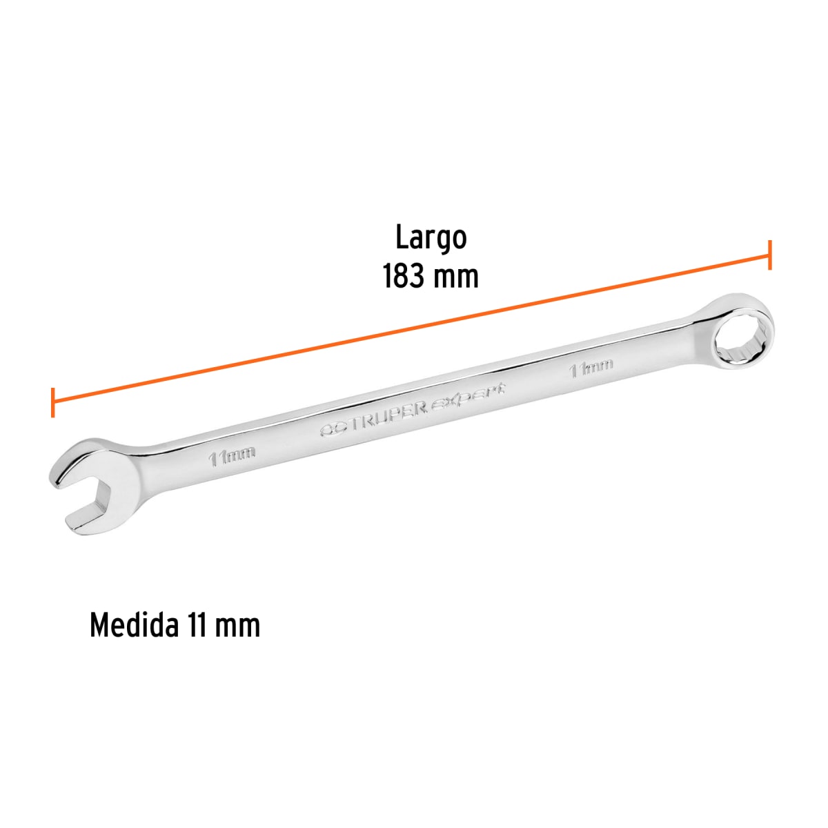 Llave mixta extralarga 11 mm x 183 mm de largo expert Truper3