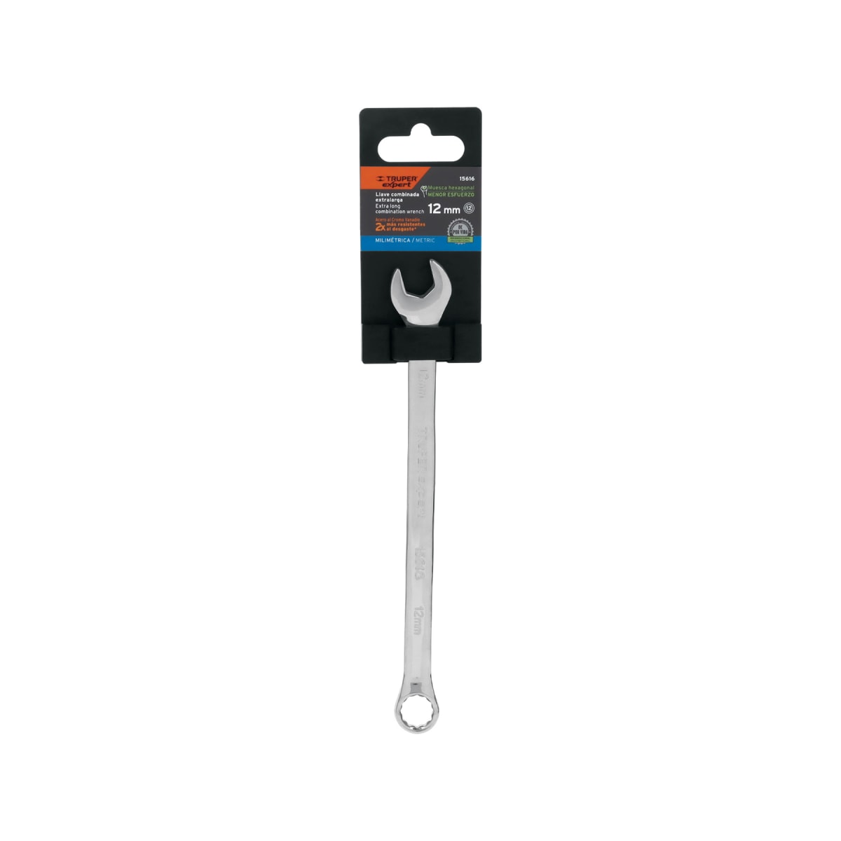 Llave mixta extralarga 12 mm x 193 mm de largo expert Truper4