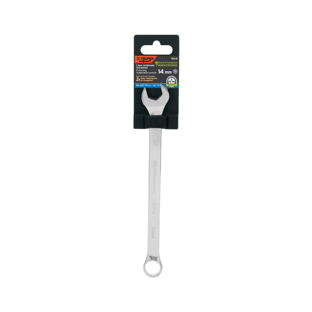 Llave mixta extralarga 14 mm x 220 mm de largo expert Truper4