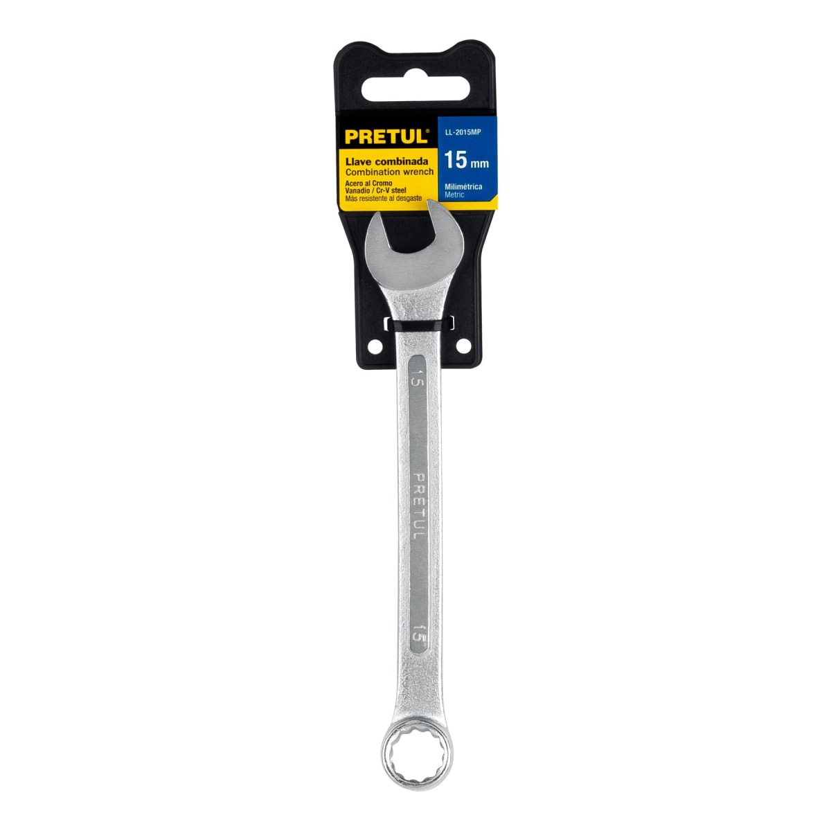 Llave mixta 15 mm x 190 mm de largo. pretul4