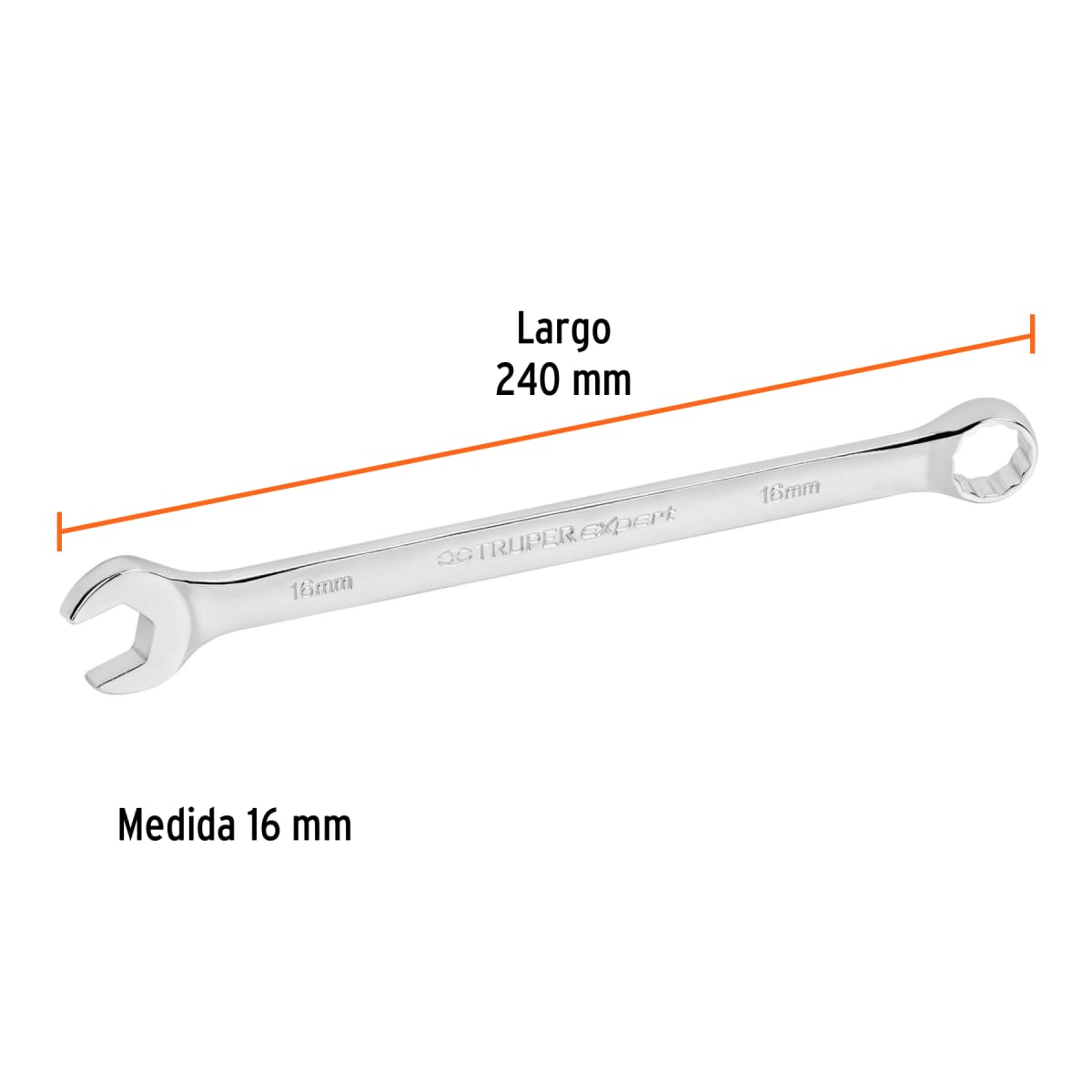 Llave mixta extralarga 16 mm Truper Expert3