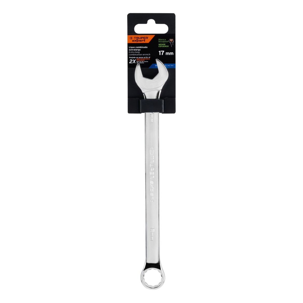 Llave mixta extralarga 17 mm x 259 mm de largo expert  Truper4