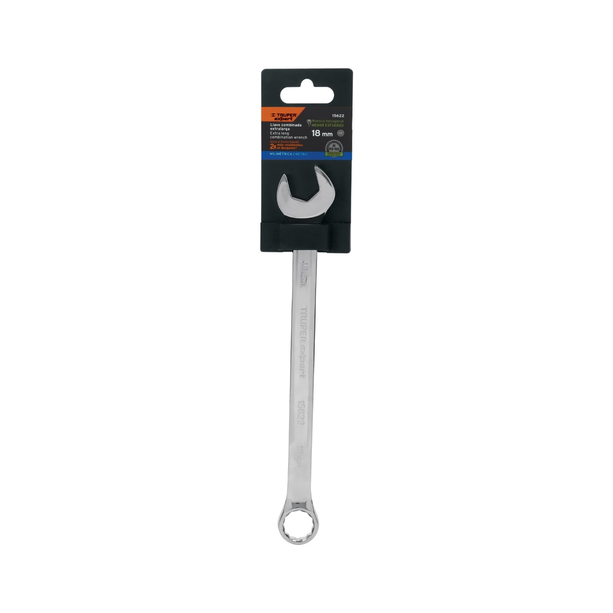 Llave mixta extralarga 18 mm x 269 mm de largo, Expert Truper4