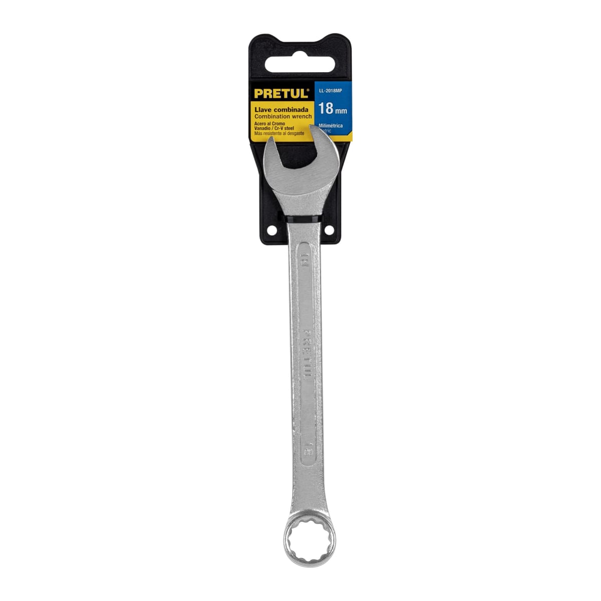 Llave mixta 18 mm x 220 mm de largo. pretul4