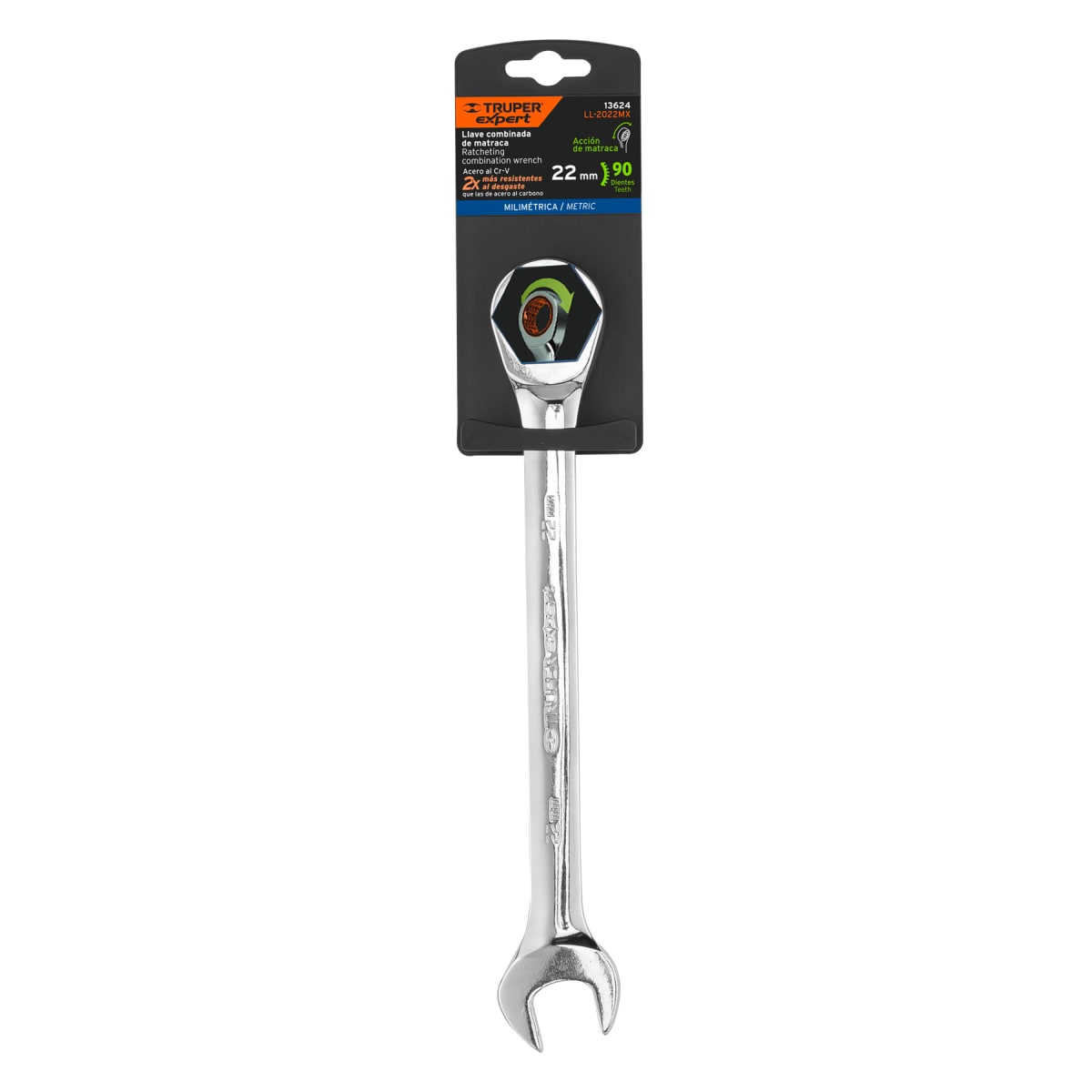 Llave Mixta con Ratchet 22 mm Largo Truper4