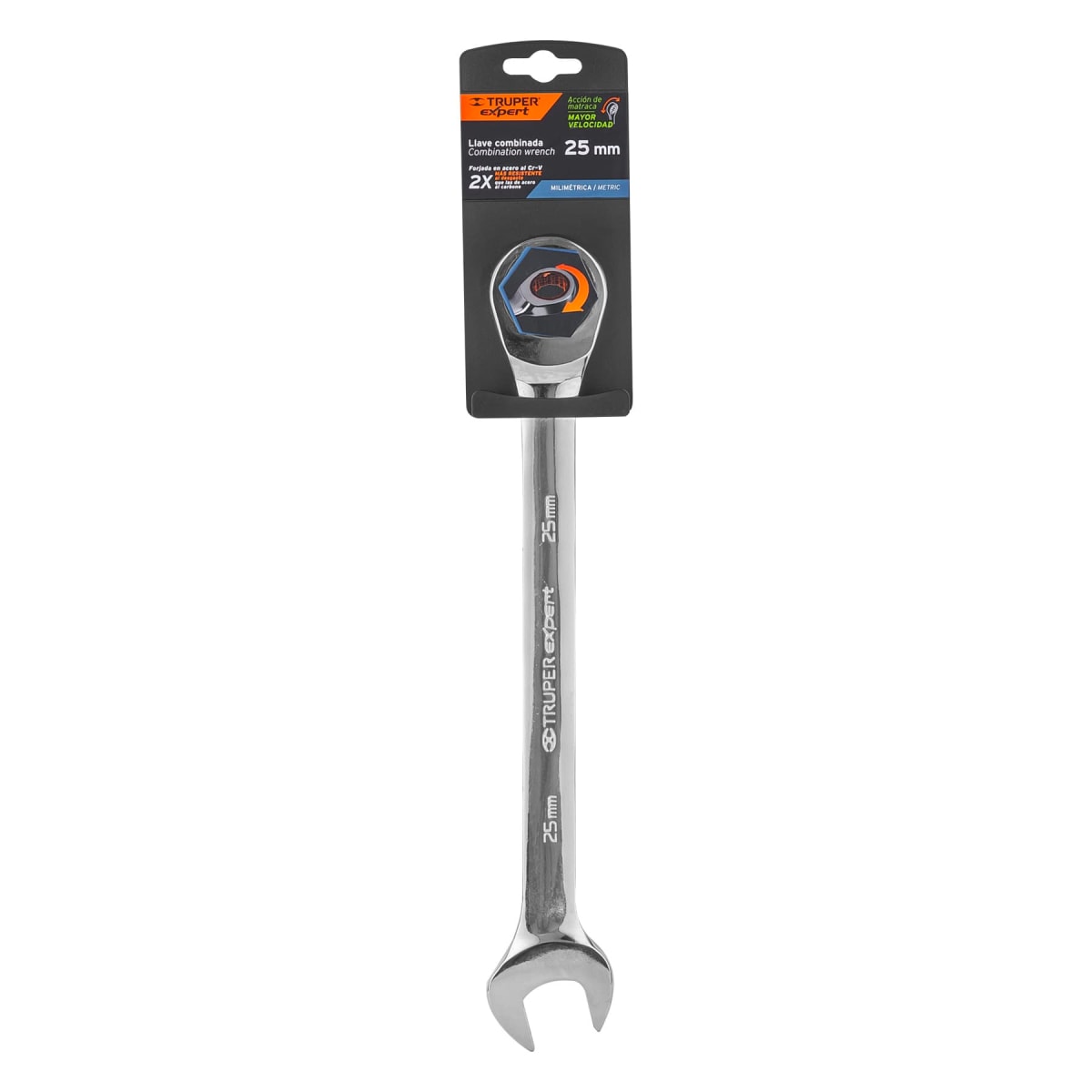 Llave mixta con ratchet 25 mm x 325 mm largo, Expert Truper4