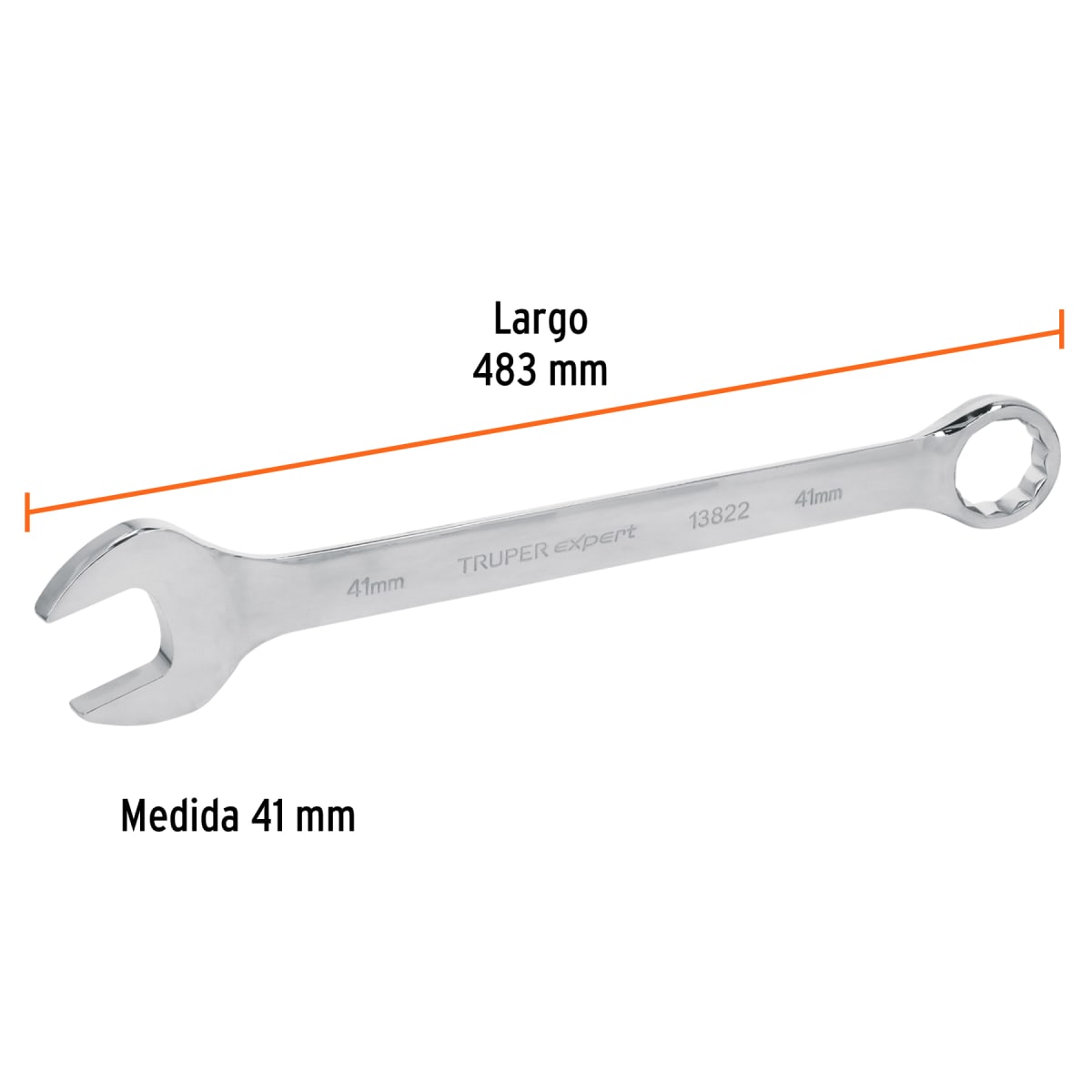Llave mixta extralarga 41 mm x 550 mm de largo, Expert Truper3