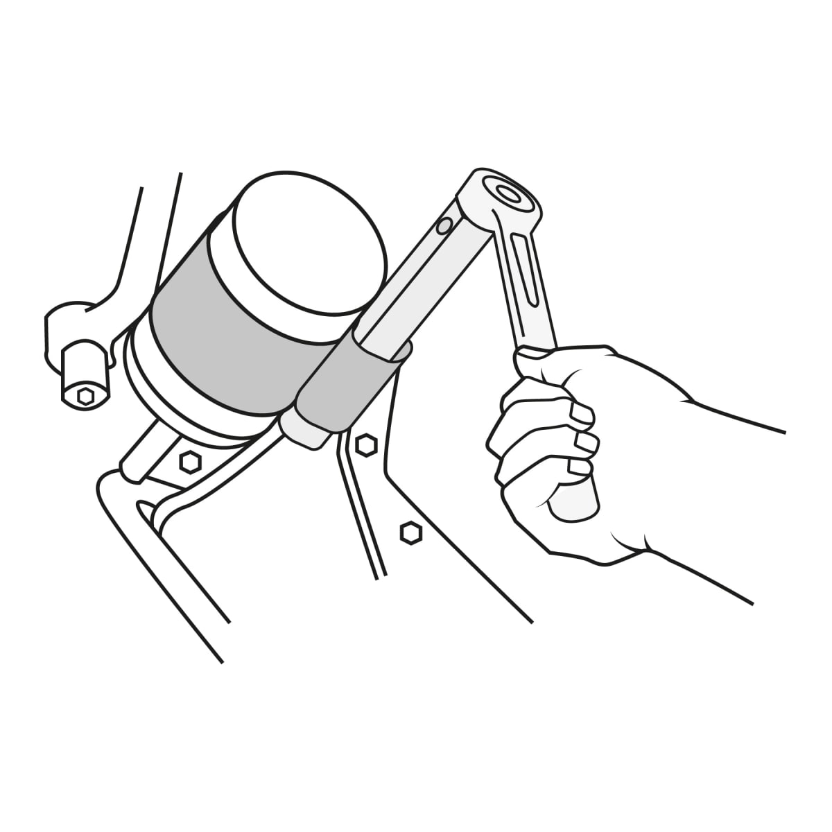 Llave de banda de nylon 6'' para filtro de aceite Truper3