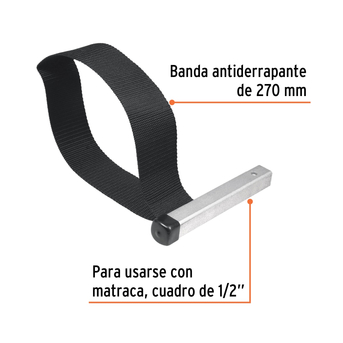 Llave de banda de nylon 6'' para filtro de aceite Truper2