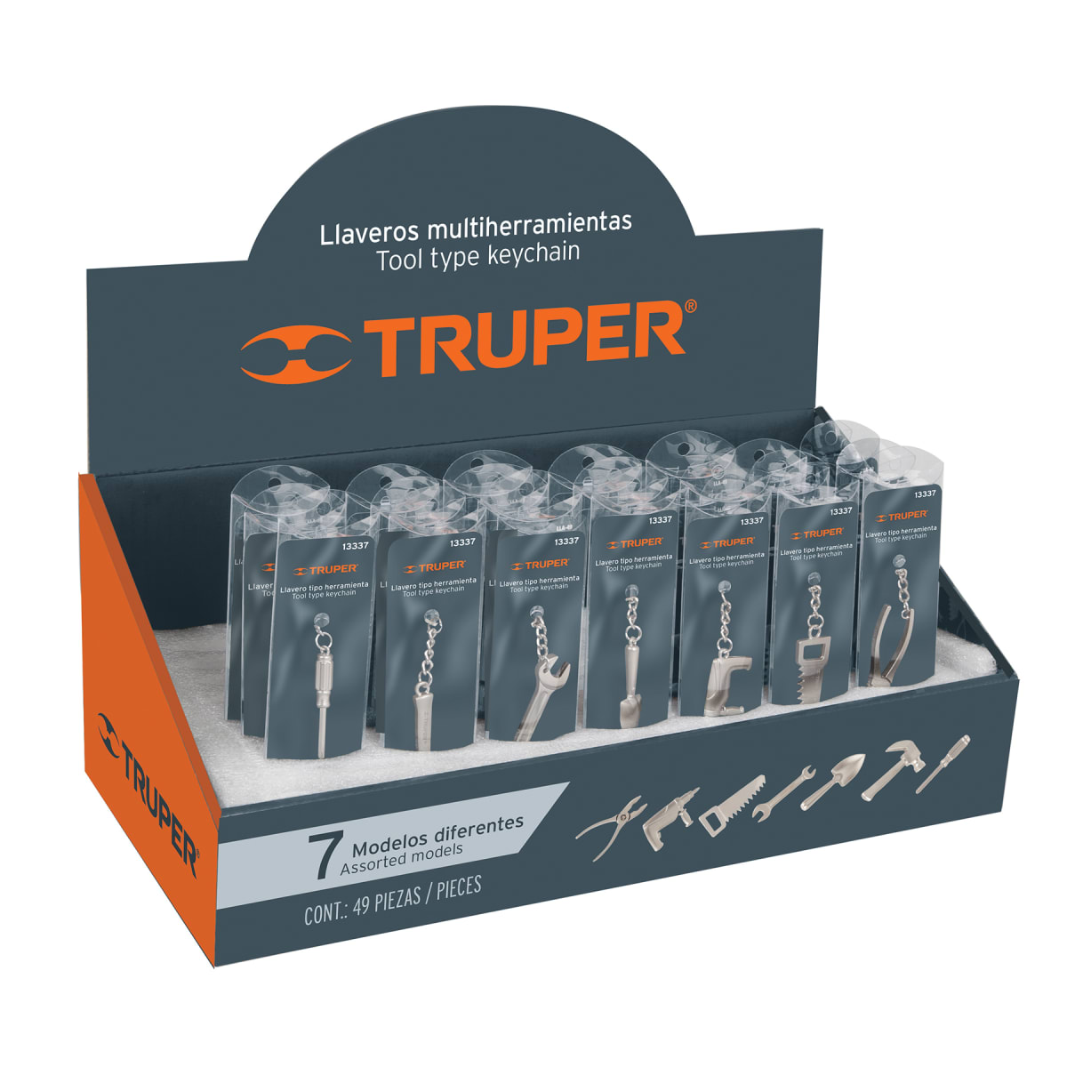 Caja de llaveros tipo herramienta 49 Piezas Truper5