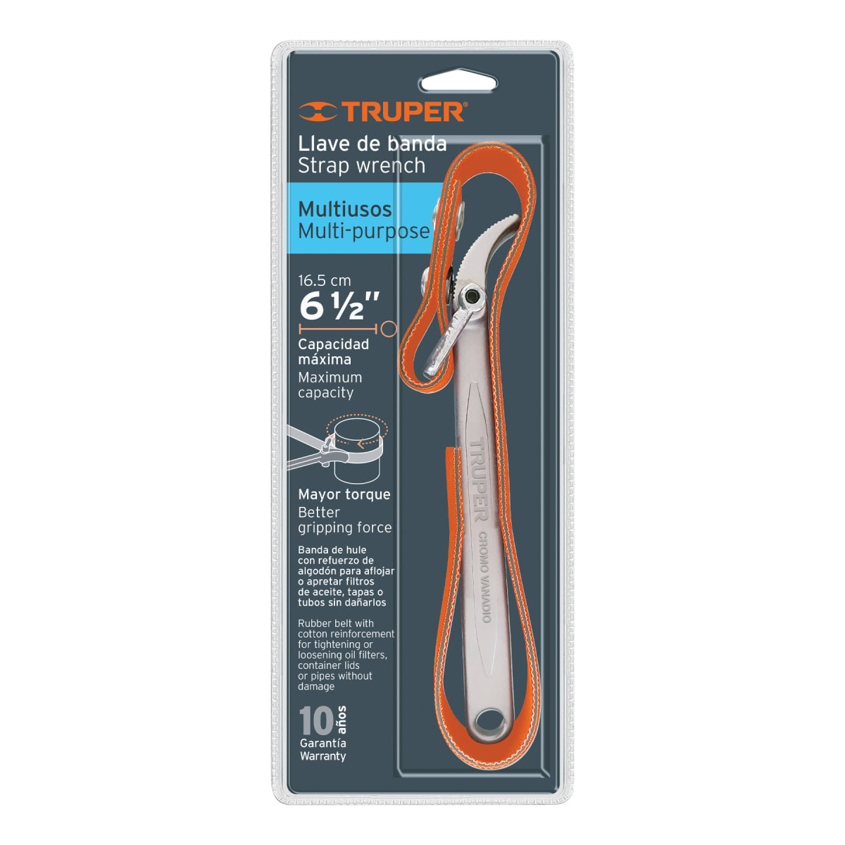 Llave de banda de hule 1-1/2''-6-1/2'' para filtro de aceite Truper4