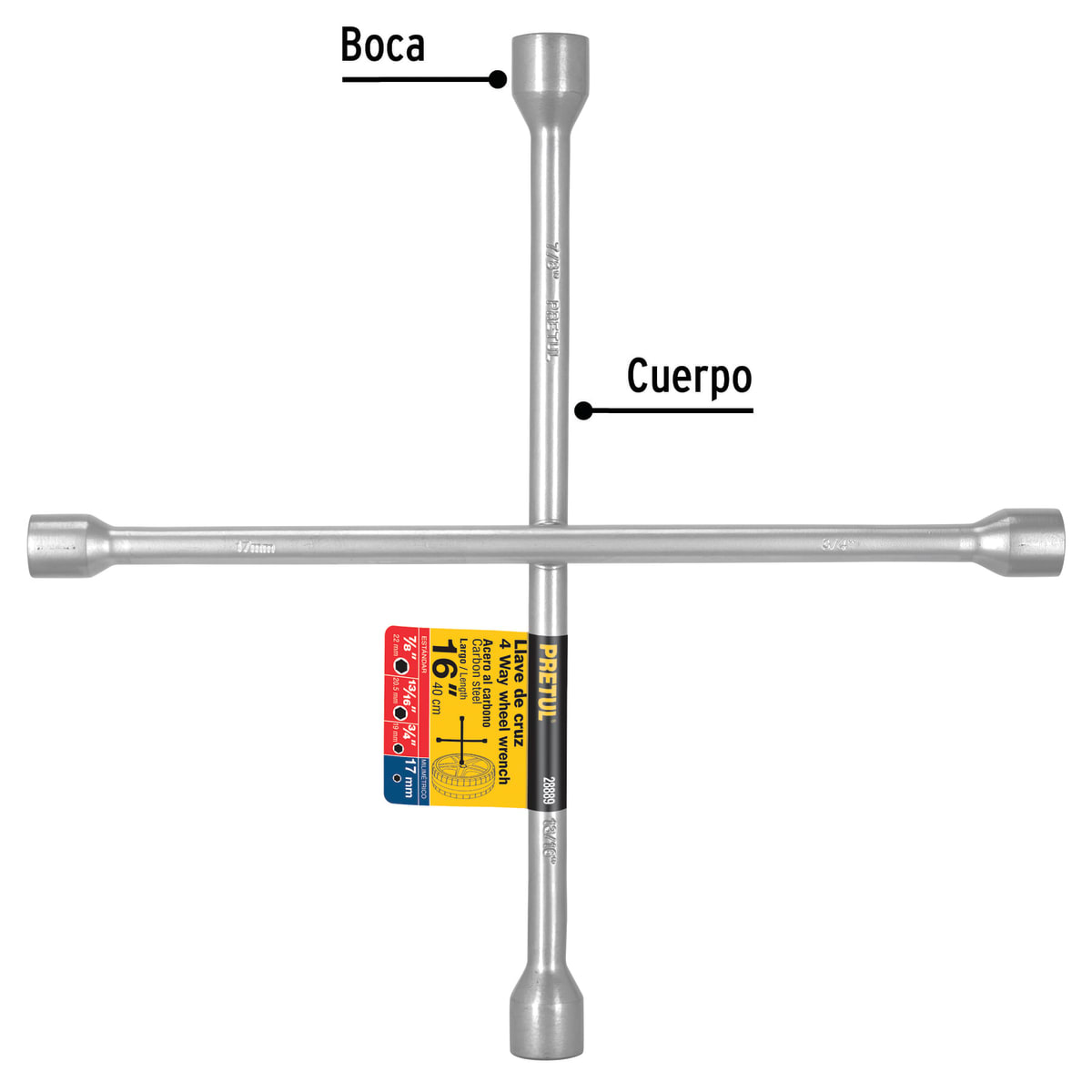 LLCR-16P Llave de cruz 16´´ galvanizada, Pretul2