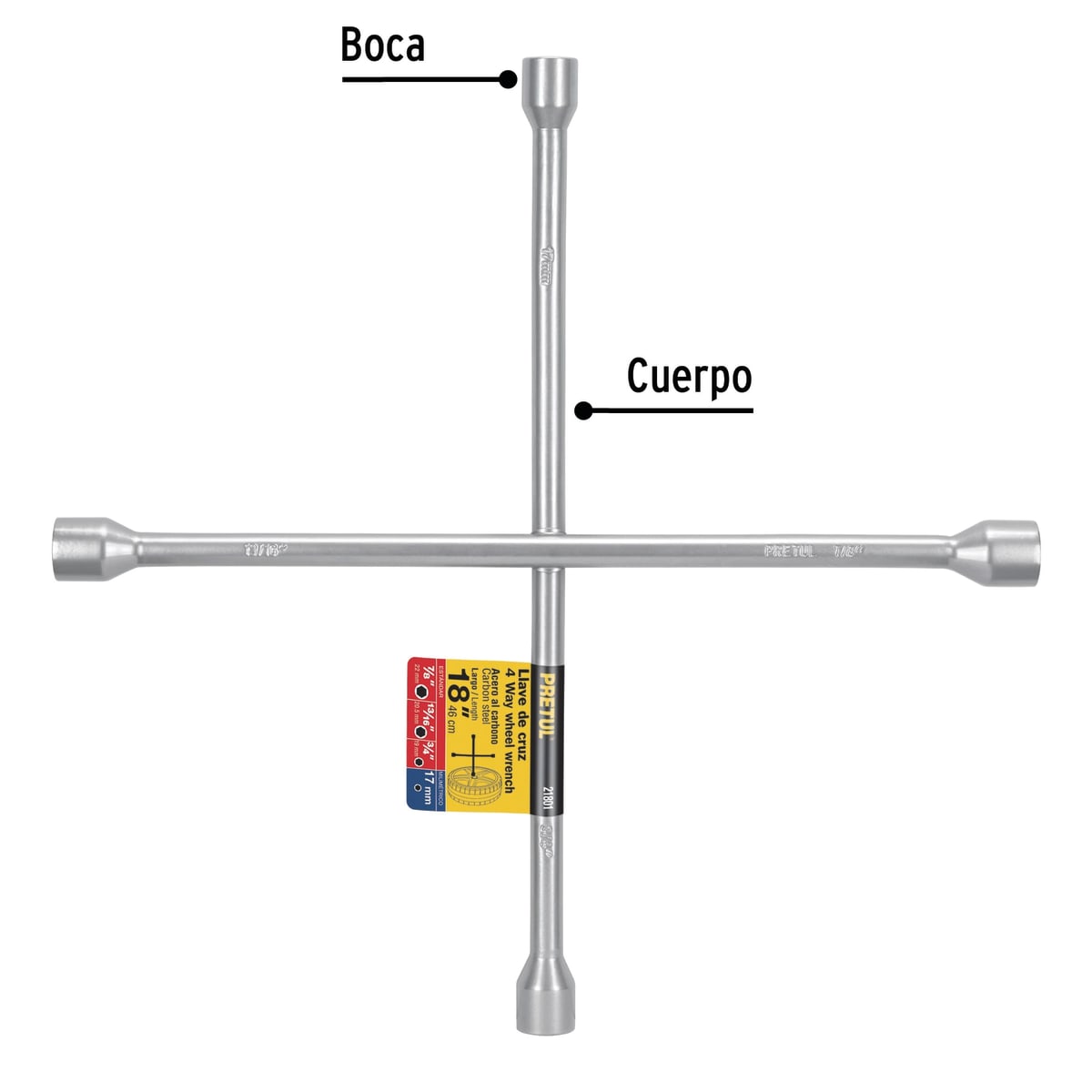 Llave de cruz 18'' galvanizada Pretul2