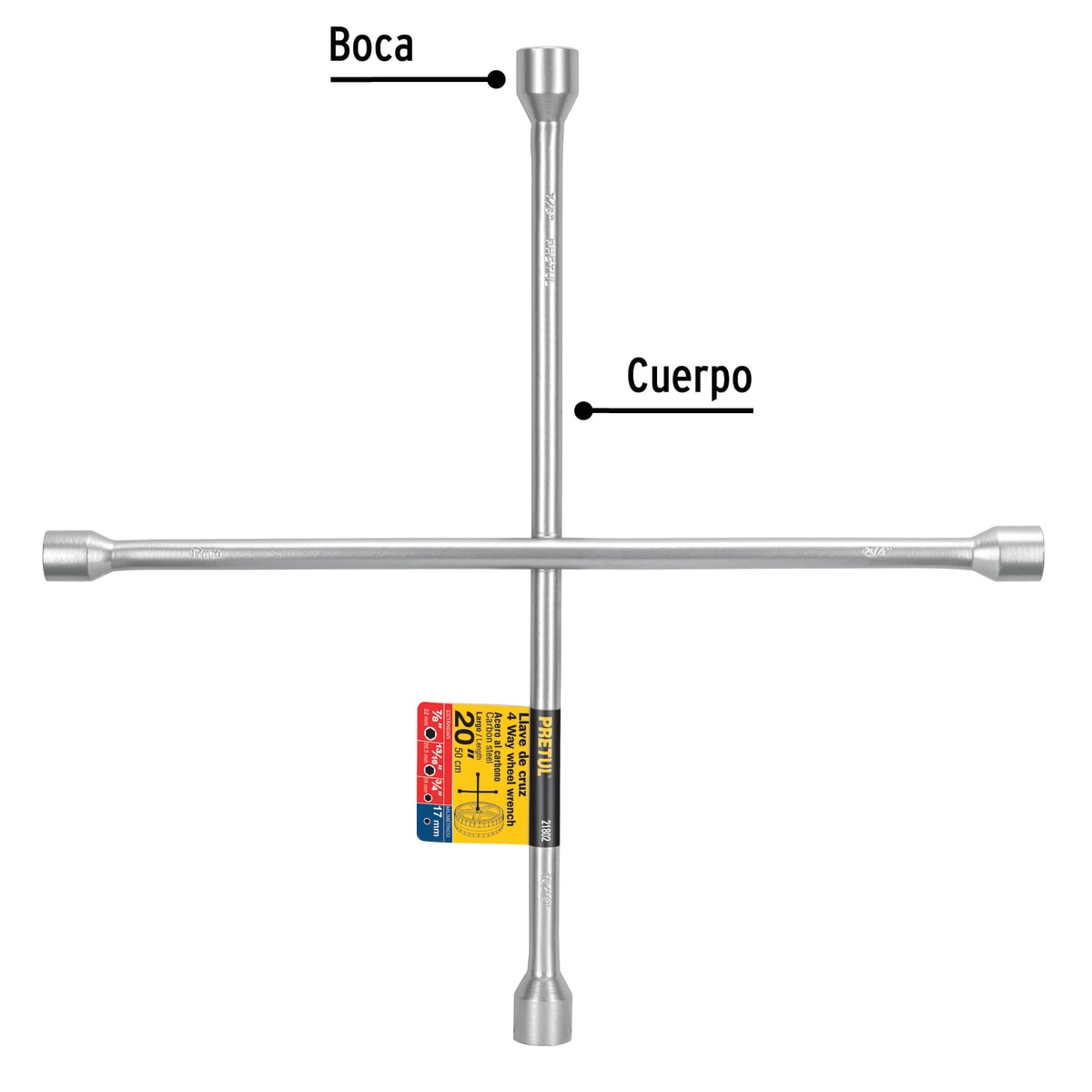 lave de cruz 20'' galvanizada. pretul2
