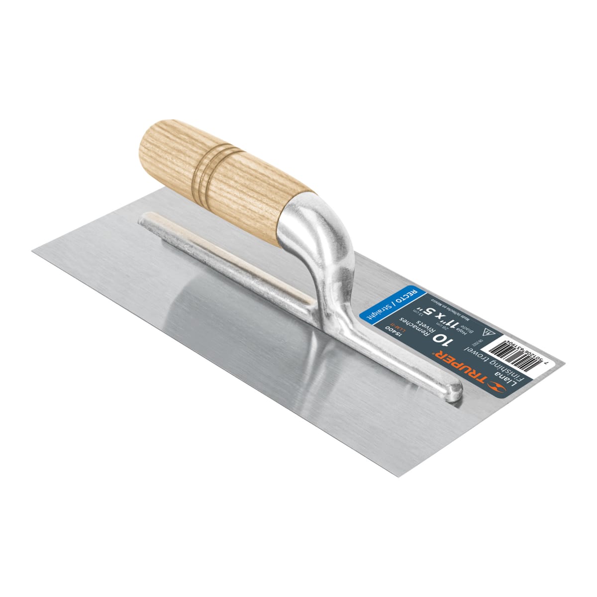 Plancha de empastar lisa mango madera con 10 remaches Truper1