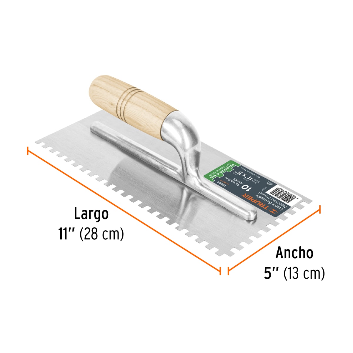 Plancha raspín dentada mango madera con 10 remaches Truper3