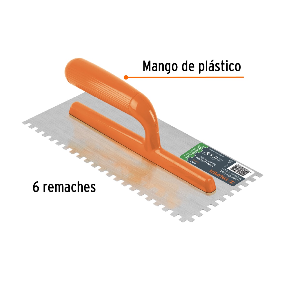 Plancha raspin dentada mango Pvc Truper2