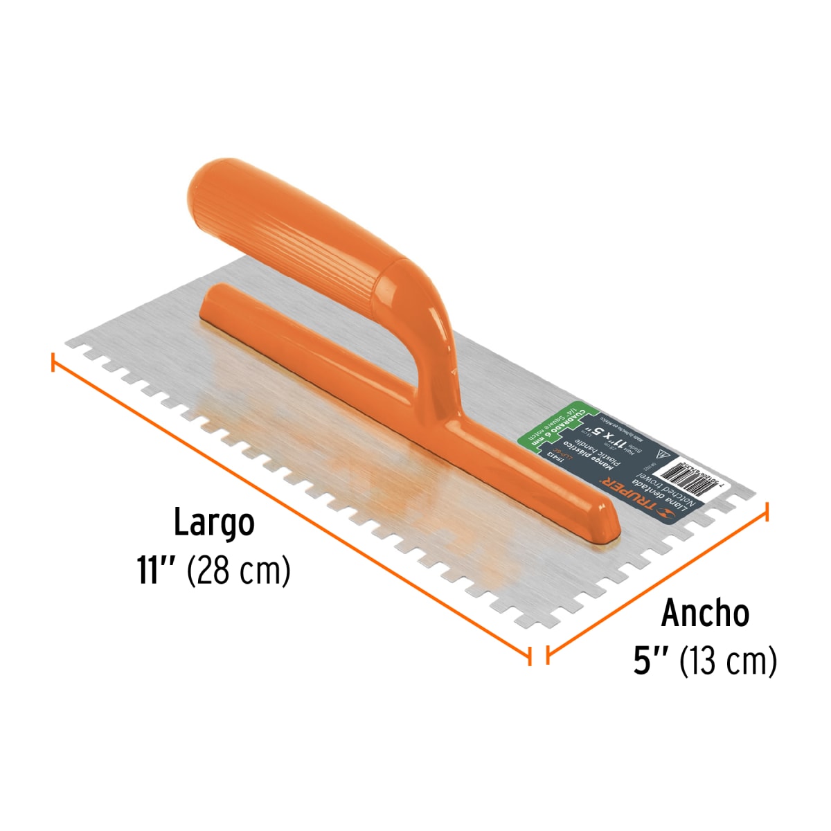 Plancha raspin dentada mango Pvc Truper3