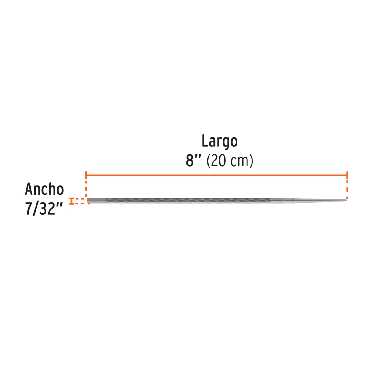 Lima profesional para motosierra, 7/32´´, Truper Expert3
