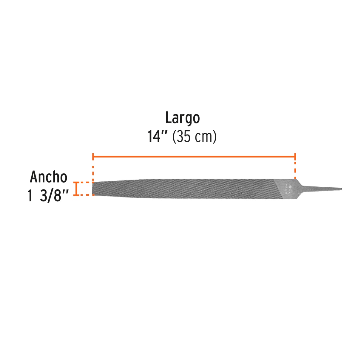 Lima plana bastarda 14´´, Truper3