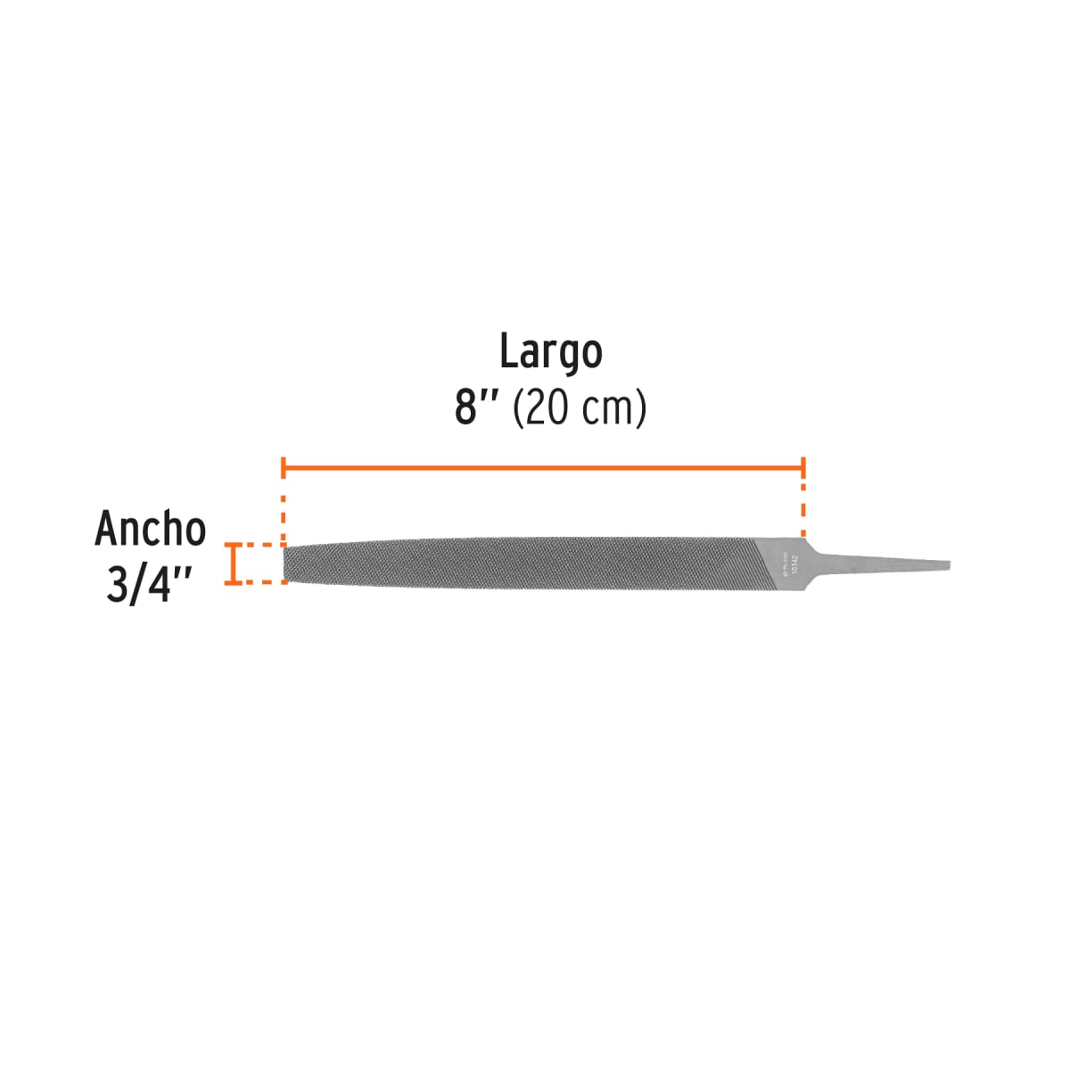 Lima plana bastarda 8´´, Truper3