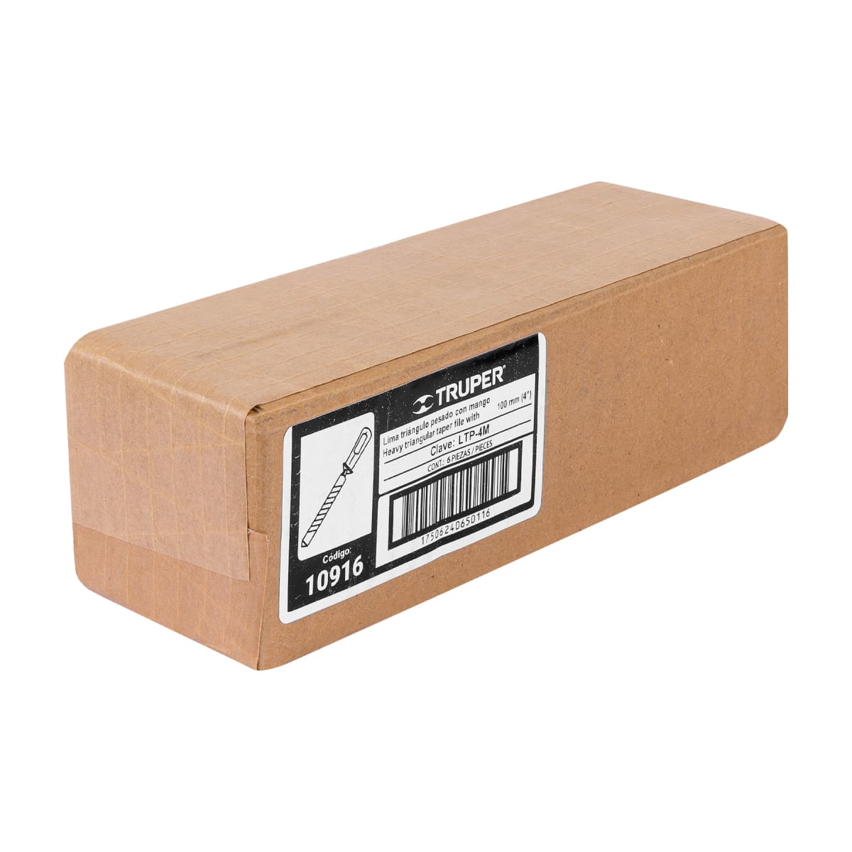Lima triángulo pesado 4´´ con mango, Truper5