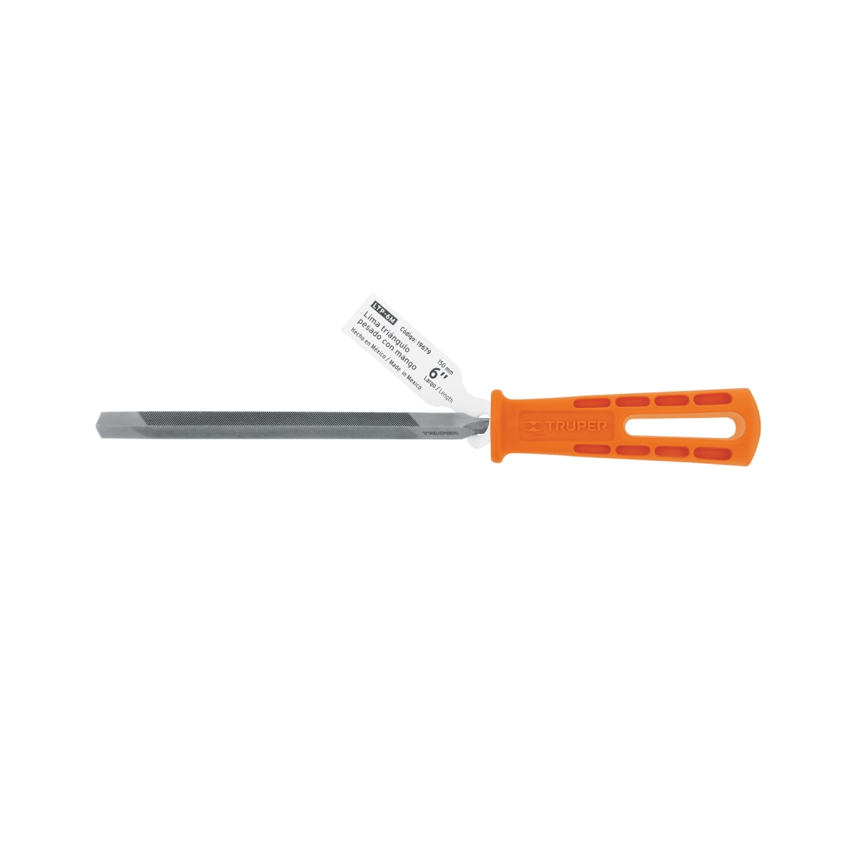 Lima triangulo pesado 6´´ con mango, Truper5